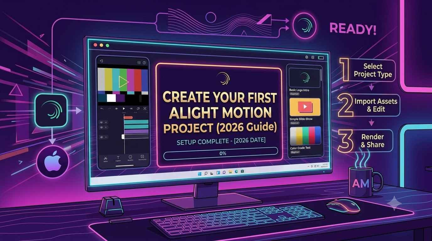 Create Your First Alight Motion Project (2026 Guide)