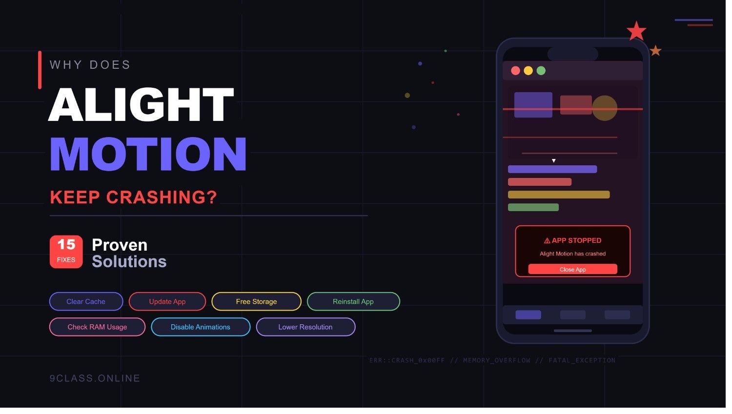Why Does Alight Motion Keep Crashing? 15 Proven Fixes