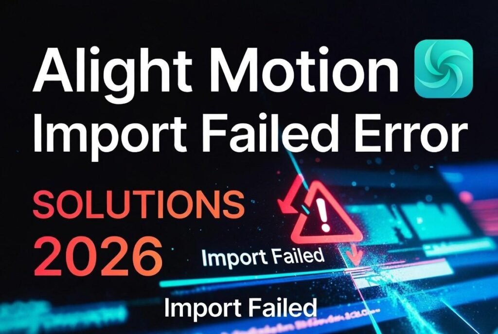muje feature image chahye es ki "Alight Motion Import Failed Error – Solutions 2026"