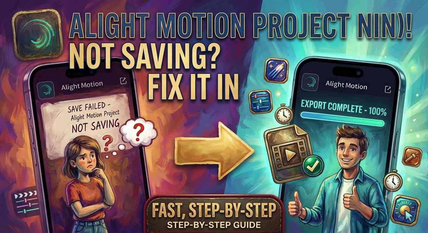 Alight Motion Project Not Saving? Fix It in 10 Minutes